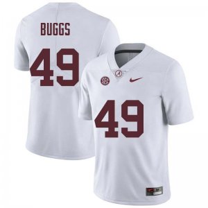NCAA Men's Alabama Crimson Tide #49 Isaiah Buggs Stitched College Nike Authentic White Football Jersey LB17P51JY